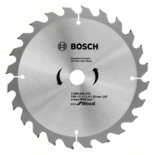 Диск пильный 190 х 20/16 мм, 24 зуба, BOSCH Eco for wood, 2608644375