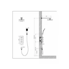 Душевая система с термостатом Timo Tetra-thermo SX-0169/17 золото матовое