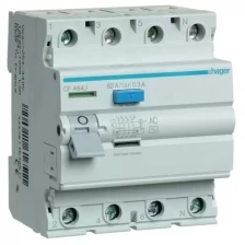 Устройство защитного отключения Hager 4P 63A 30mA AC CD464J