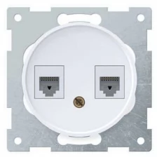 Розетка ONEKEYELECTRO Florence RJ45 кат.5e, компьютерная двойная, белый (1E20901300)