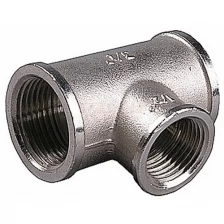 Тройник General Fittings переходной, никелированная латунь, г/г/г, 3/4"-1/2"-3/4" 51060-3/4-1/2-3/4 .