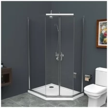 Душевой уголок BelBagno Uno 195-PH-2-100/80-C-Cr без поддона