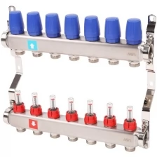 Коллектор MVI из нержавеющей стали, в сборе с расходомерами, 7 выходов MS.507.06