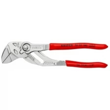 Клещи переставные - гаечный ключ KNIPEX KN-8603180SB, 40 мм (1 1/2"), 180 мм, хром, пластиковые рукоятки