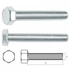 Болт М6х50 мм шестигр., цинк, кл.пр. 8.8, DIN 933 (5 кг) STARFIX (SM-70617-5)