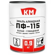 Эмаль ПФ-115 КМ зеленая глянцевая 1,9 кг