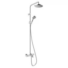 Душевая система Showerpipe 200 1jet с термостатом для ванны Hansgrohe Vernis Blend 26274000, хром