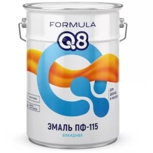 Эмаль ПФ-115 алкидная Formula Q8, глянцевая, 20 кг, белая