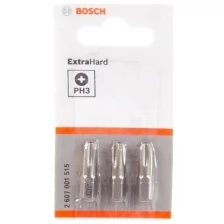 Бита Ph3 3 шт. (25 мм; Extra Hart, хвостовик шестигранный 1/4") Bosch 2607001515