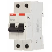 Автоматический выключатель ABB Basic M 2P 40 A C 4.5 кА BMS412C40