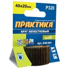 Круг лепестковый с оправкой (40х20 мм; P320) ПРАКТИКА 648-984