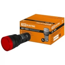 Лампа AD-16DS(LED)матрица d16мм красный 24В AC/DC TDM {SQ0702-0056}