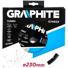 Диск алмазный ультра тонкий 230х22.2 мм turbo GRAPHITE 57H623