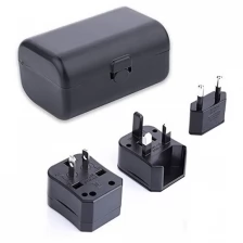 Переходник для розетки GSMIN 4 в 1 Travel Adapter HHT932 (Черный)