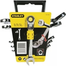 Набор комбинированных ключей с трещоткой STANLEY HAND TOOLS STANLEY 4-91-444, 6 шт. 8-19